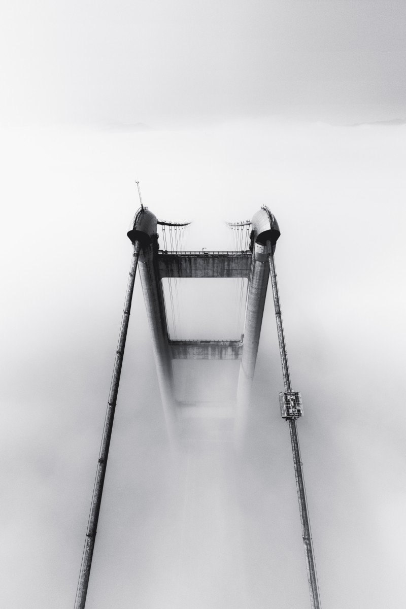 Carlo Yuen - Majestic Tsing Ma Bridge in the Seafog