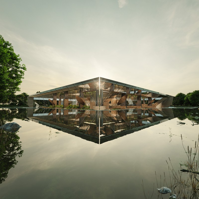 architectenbureau Claerhout - Van Biervliet BV - PERISCOPE - Reality displacement as space enhancer and energy storage device
