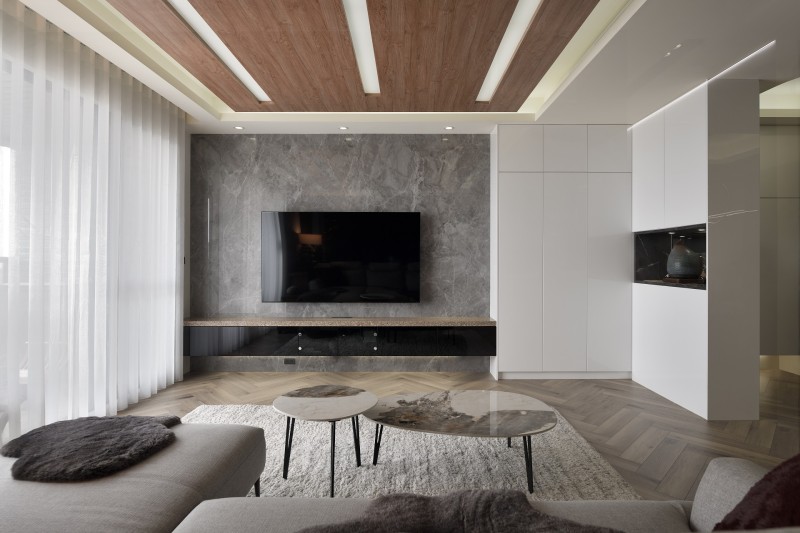 YU CHAO - Harmony of Nature - The Luxurious Contrast of Wood and Marble