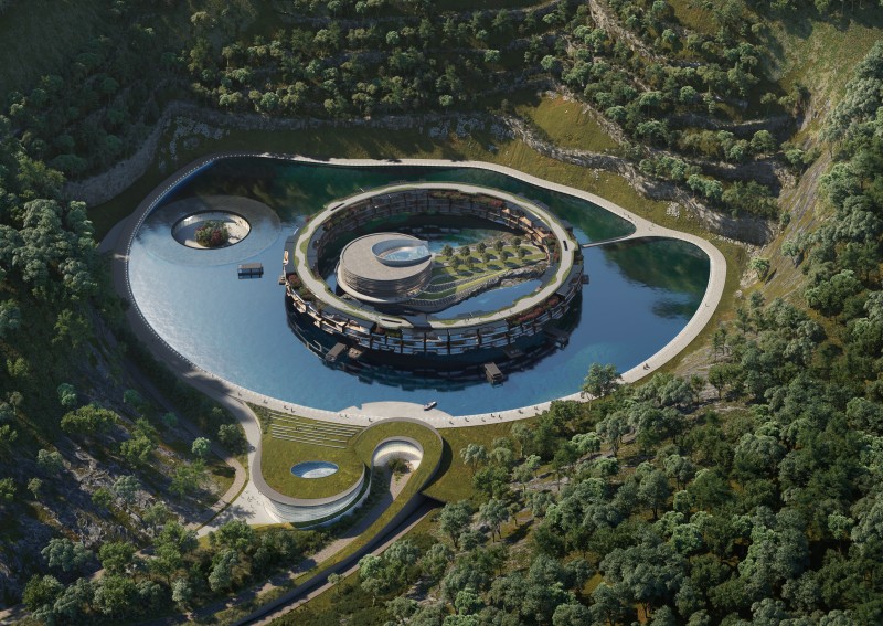 GALA ARCHITECTS with L22 - The Floating Circle - ShiMao BaoAn Quarry Project - Shenzhen, China