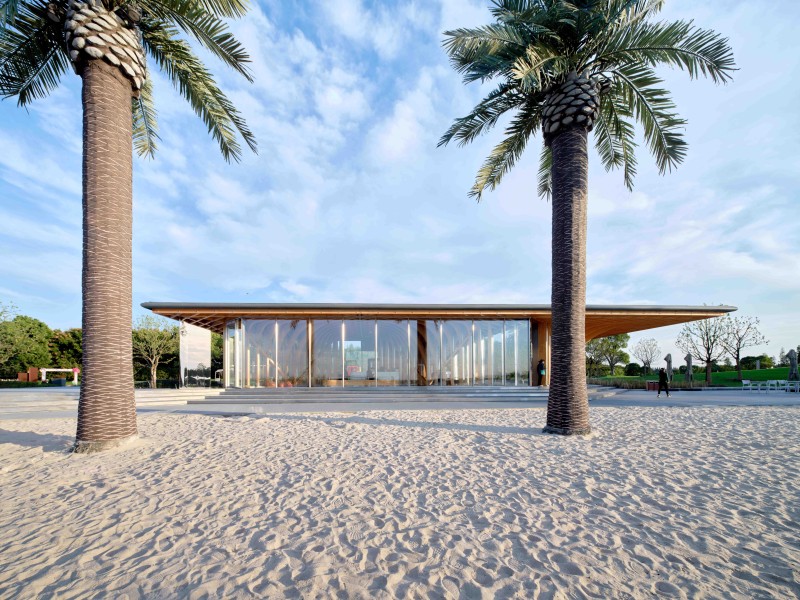 The Design Institute of Landscape & Architecture China Academy of Art Co.,Ltd-Young Designer Studio - Golden Beach Pavilion in Gucheng Lake